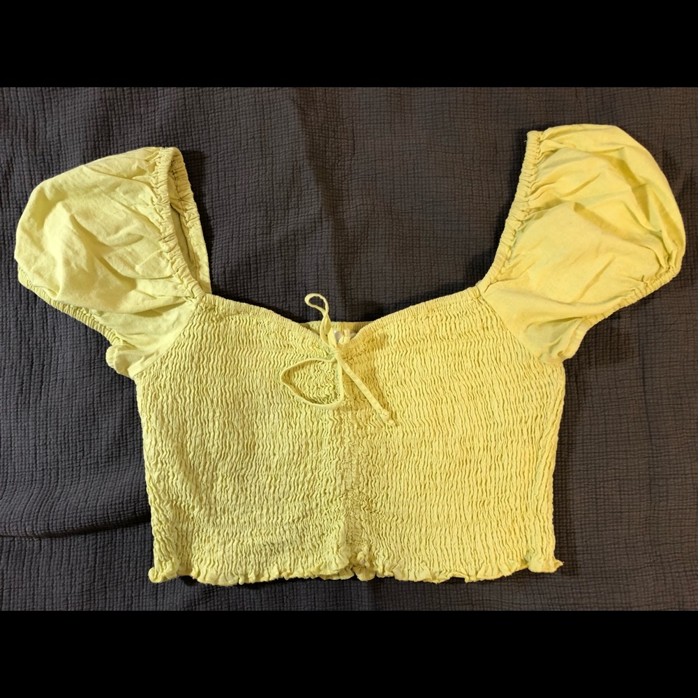 Cotton Candy LA smocked crop top 🍋🍈🍋